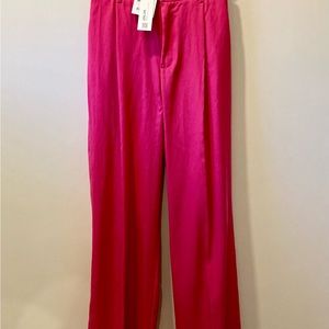 Zara NWT Barbiecore pink wide leg pants, size M